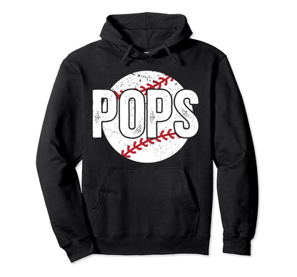 Pops Proud Baseball Pops Baseball Hoodie - Fun Novelty Design Men Women - T-Shirt, Sweatshirt, Hoodie