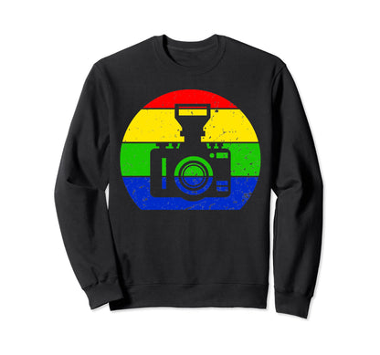 Camera Camera Silhouette Photographer Sweatshirt - Trendy Graphic Unisex - T-Shirt, Sweatshirt, Hoodie