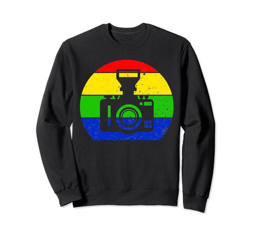 Camera Camera Silhouette Photographer Sweatshirt - Trendy Graphic Unisex - T-Shirt, Sweatshirt, Hoodie