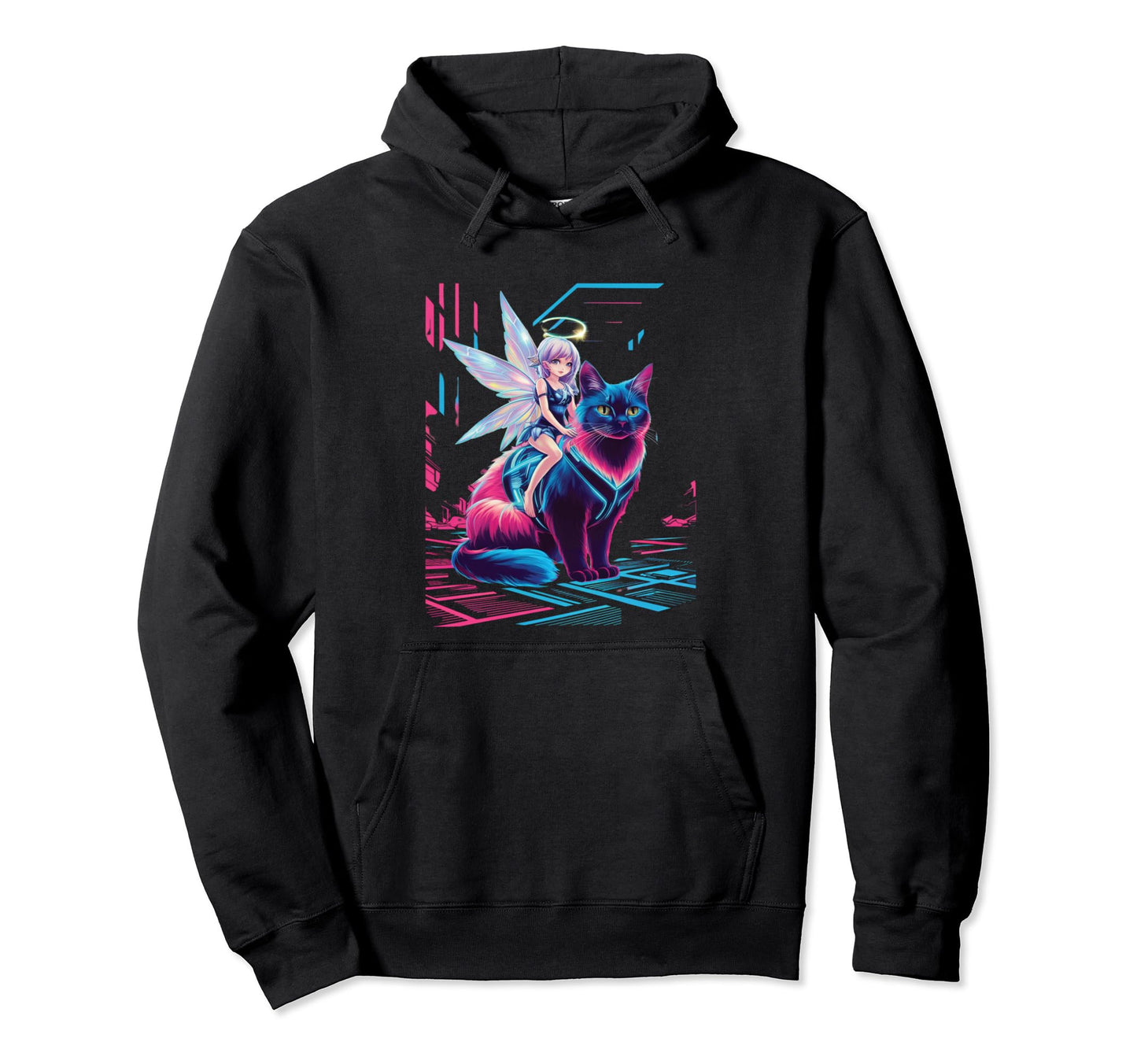Pastel Cyberpunk Anime Fairy Core Hoodie - Fun Novelty Design Men Women - T-Shirt, Sweatshirt, Hoodie