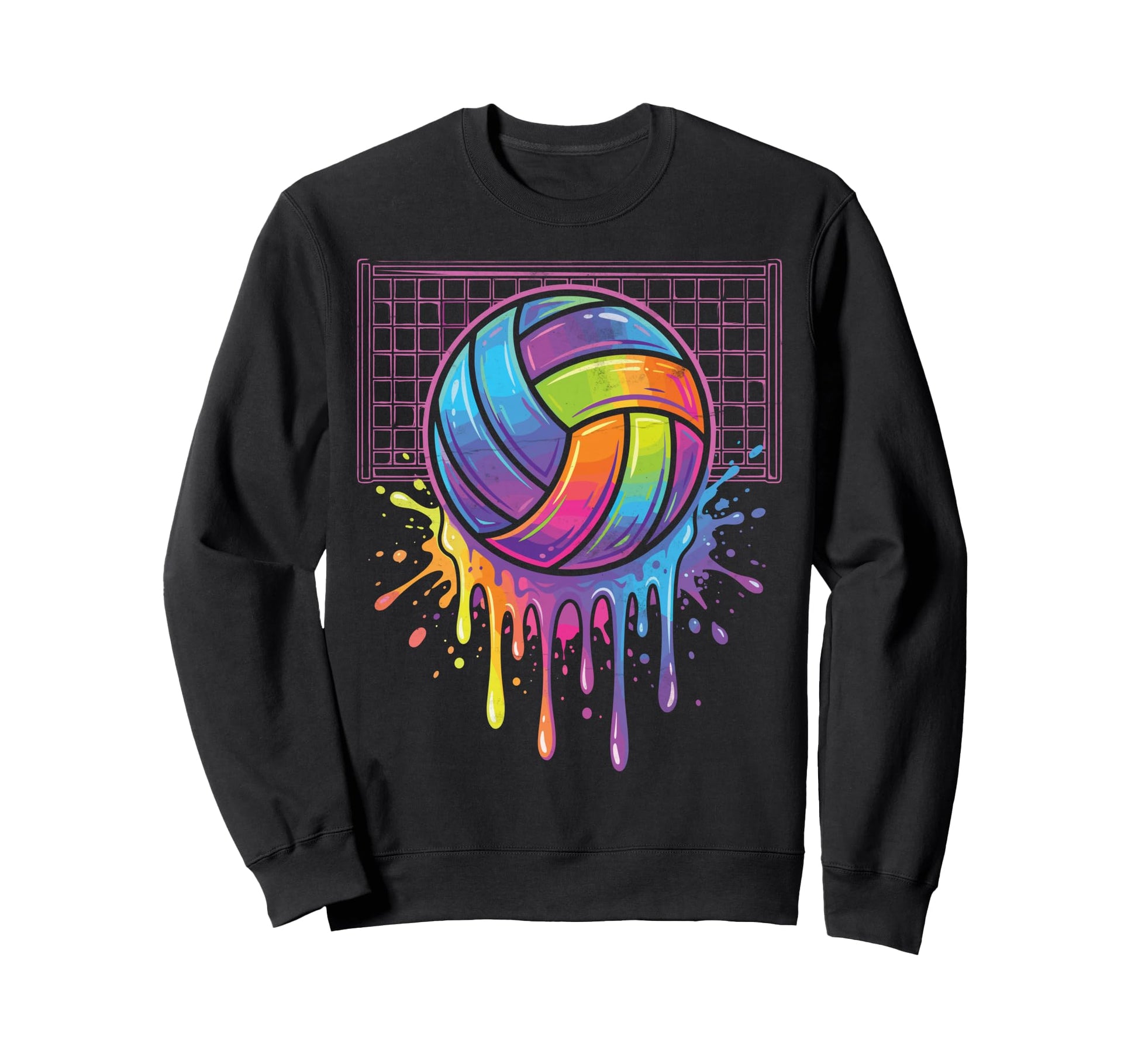 Volleyball Drip Game Day Sports Sweatshirt - Minimalist Print Unisex - T-Shirt, Sweatshirt, Hoodie