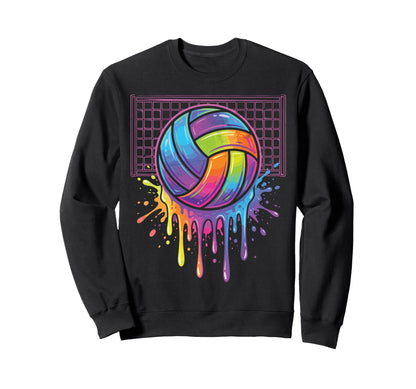 Volleyball Drip Game Day Sports Sweatshirt - Minimalist Print Unisex - T-Shirt, Sweatshirt, Hoodie