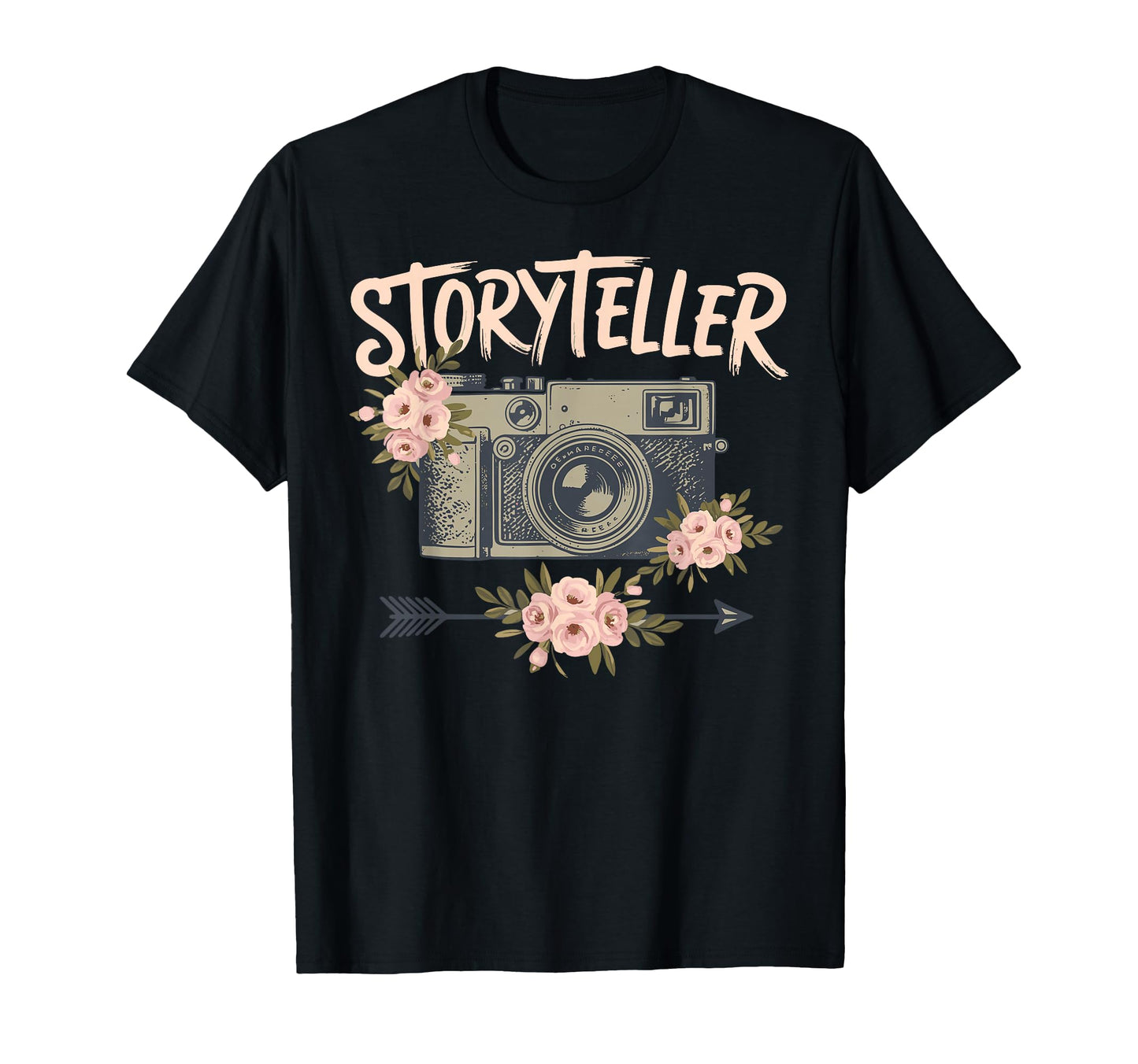 Photo Camera Flowers Storyteller T-Shirt - Novelty Apparel for Adults - T-Shirt, Sweatshirt, Hoodie