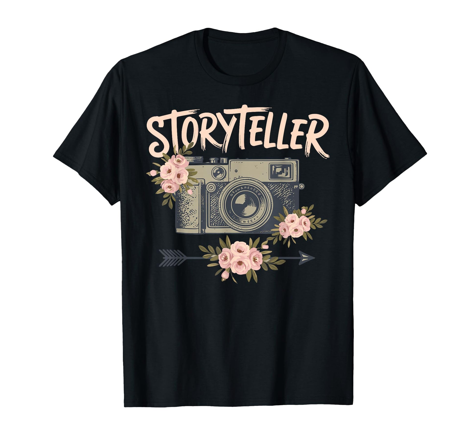 Photo Camera Flowers Storyteller T-Shirt - Novelty Apparel for Adults - T-Shirt, Sweatshirt, Hoodie