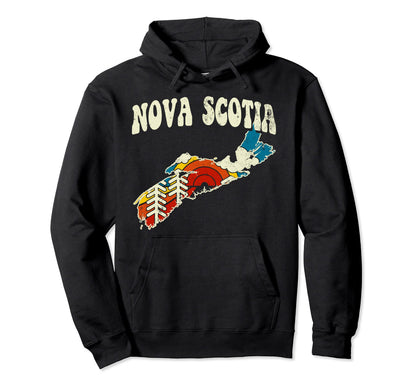 Nova Scotia Province Rainbow Canada 70S Hoodie - Custom Art Print Unisex - T-Shirt, Sweatshirt, Hoodie