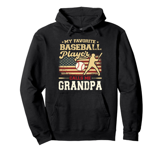 My Favorite Baseball Player Calls Me Hoodie - Minimalist Print for Adults - T-Shirt, Sweatshirt, Hoodie