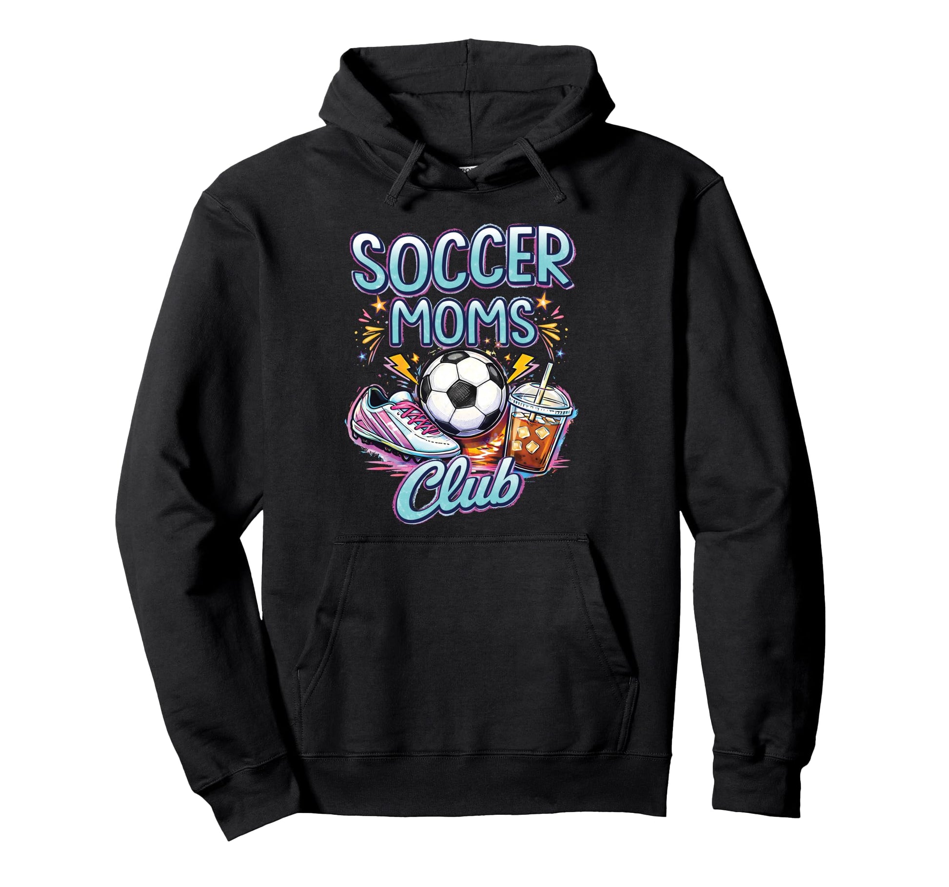 Soccer Moms Club Sports Mom Mothers Day Hoodie - Graphic Print Unisex - T-Shirt, Sweatshirt, Hoodie
