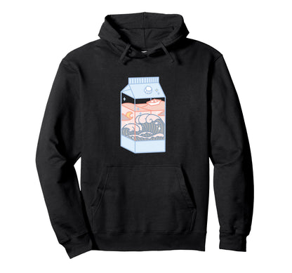 Japanese Aesthetic Milk Box Artwork Kawaii Hoodie - Trendy Graphic Unisex - T-Shirt, Sweatshirt, Hoodie