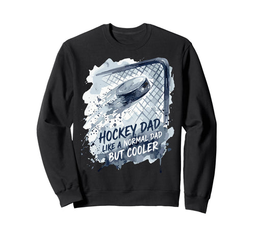 Watercolor Hockey Dad Cooler Ice Sweatshirt - Custom Art Print for Adults - T-Shirt, Sweatshirt, Hoodie