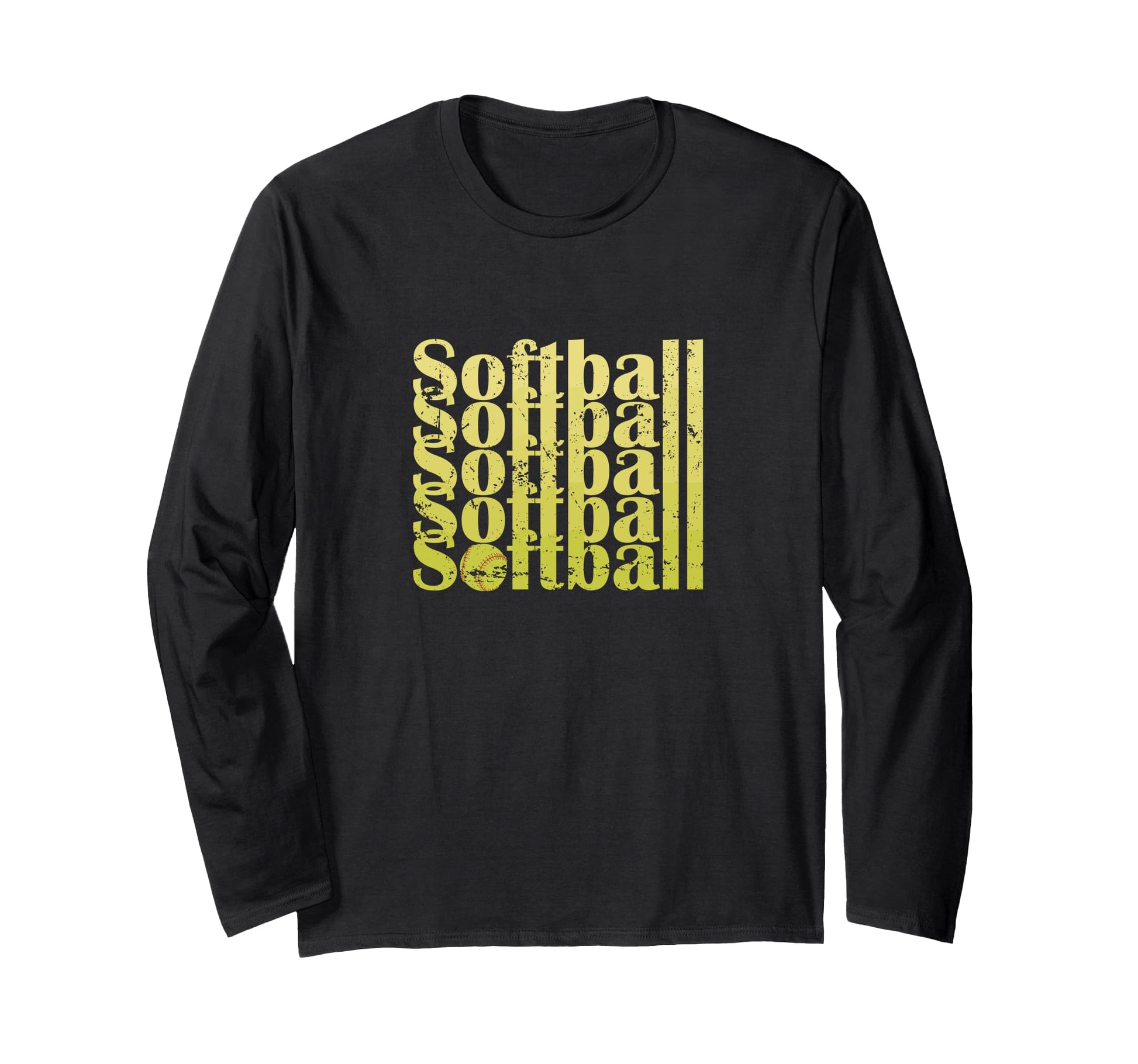 Softball Sports Typography Softball Hoodie - Fun Novelty Design for Adults - T-Shirt, Sweatshirt, Hoodie