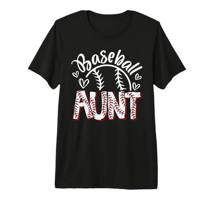 Baseball Aunt Baseball Proud Auntie T-Shirt - Unique Graphic Unisex - T-Shirt, Sweatshirt, Hoodie