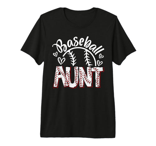 Baseball Aunt Baseball Proud Auntie T-Shirt - Unique Graphic Unisex - T-Shirt, Sweatshirt, Hoodie