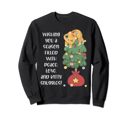 Wishing You Season Filled Peace Love Sweatshirt - Aesthetic Graphic Unisex - T-Shirt, Sweatshirt, Hoodie
