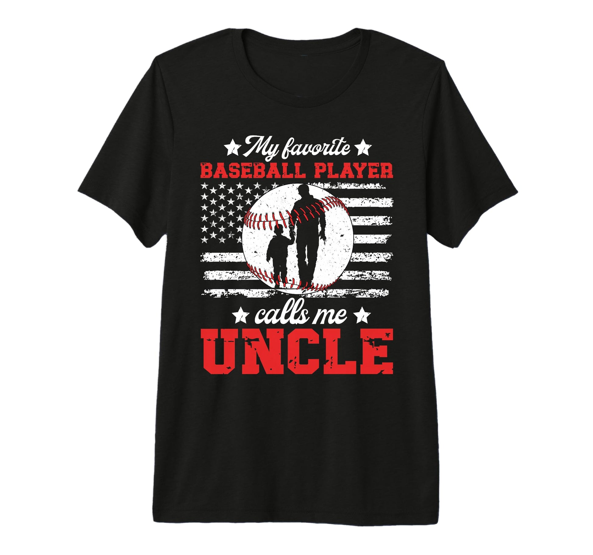 Mens Proud Baseball Uncle Baseball T-Shirt - Trendy Graphic for Adults - T-Shirt, Sweatshirt, Hoodie