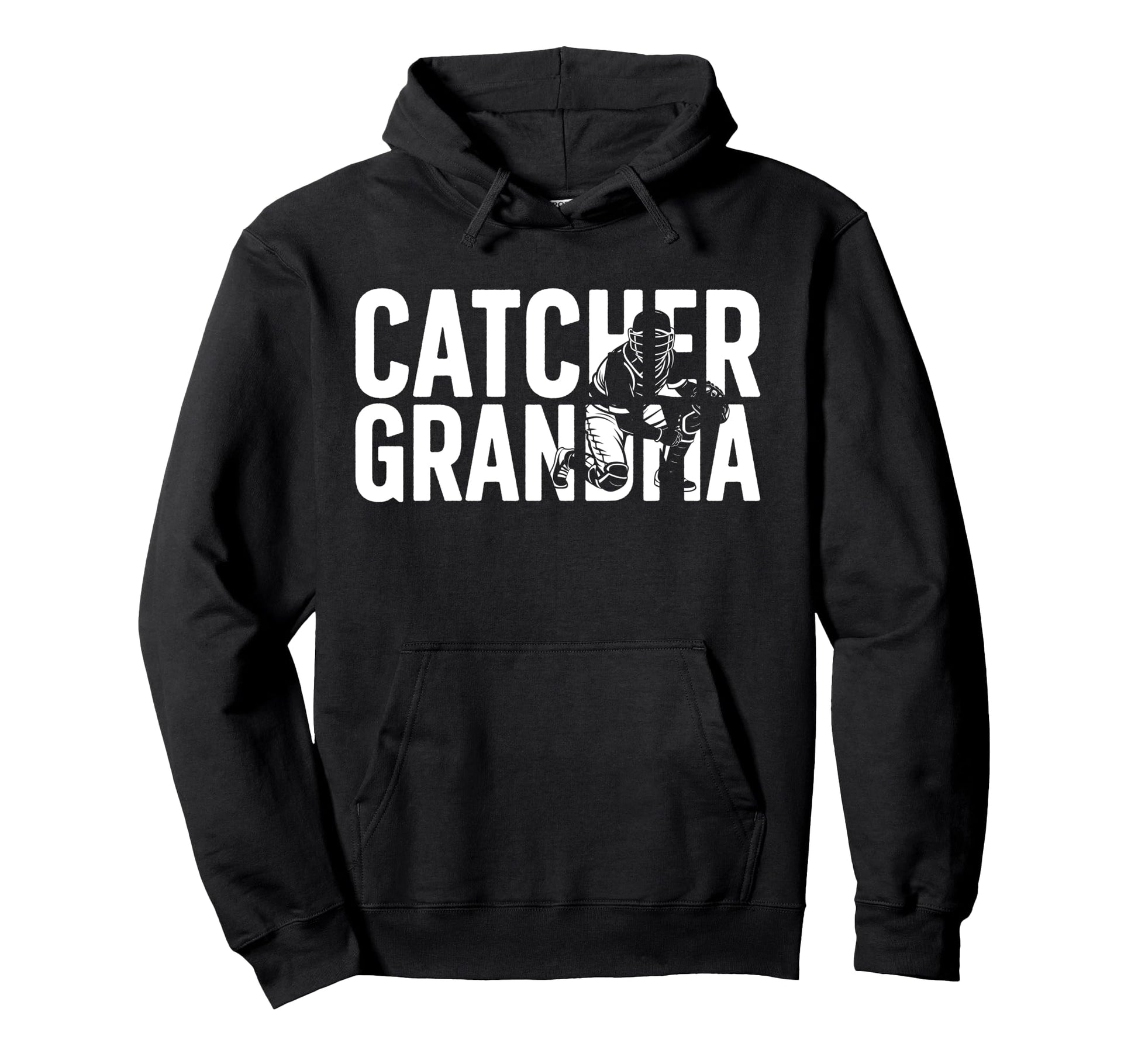 Baseball Catcher Grandma Baseball Hoodie - Minimalist Print Men Women - T-Shirt, Sweatshirt, Hoodie