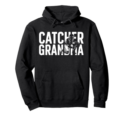Baseball Catcher Grandma Baseball Hoodie - Minimalist Print Men Women - T-Shirt, Sweatshirt, Hoodie