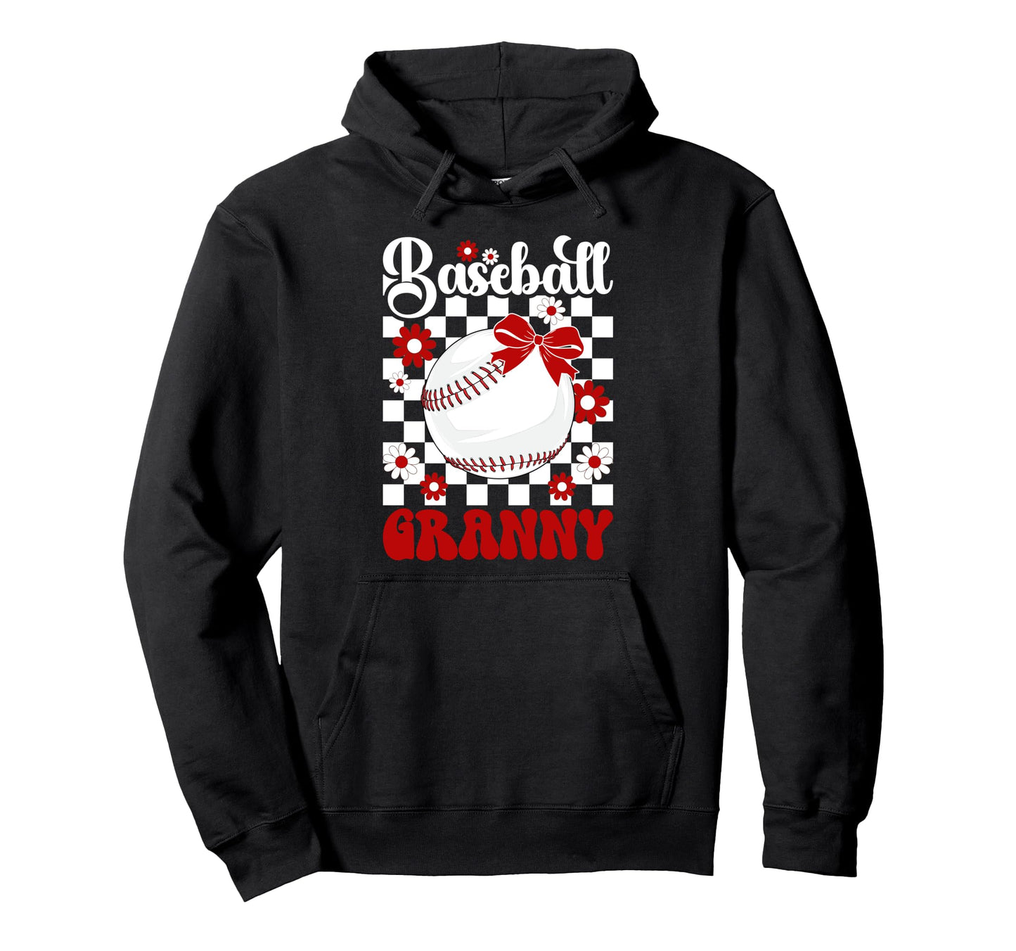 Baseball Granny Groovy Granny Baseball Hoodie - Unique Graphic for Adults - T-Shirt, Sweatshirt, Hoodie