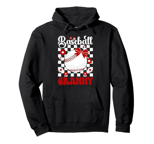 Baseball Granny Groovy Granny Baseball Hoodie - Unique Graphic for Adults - T-Shirt, Sweatshirt, Hoodie