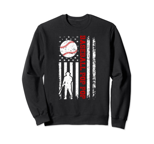 Baseball Pop Pop Us Flag Pop Pop Sweatshirt - Minimalist Print Men Women - T-Shirt, Sweatshirt, Hoodie