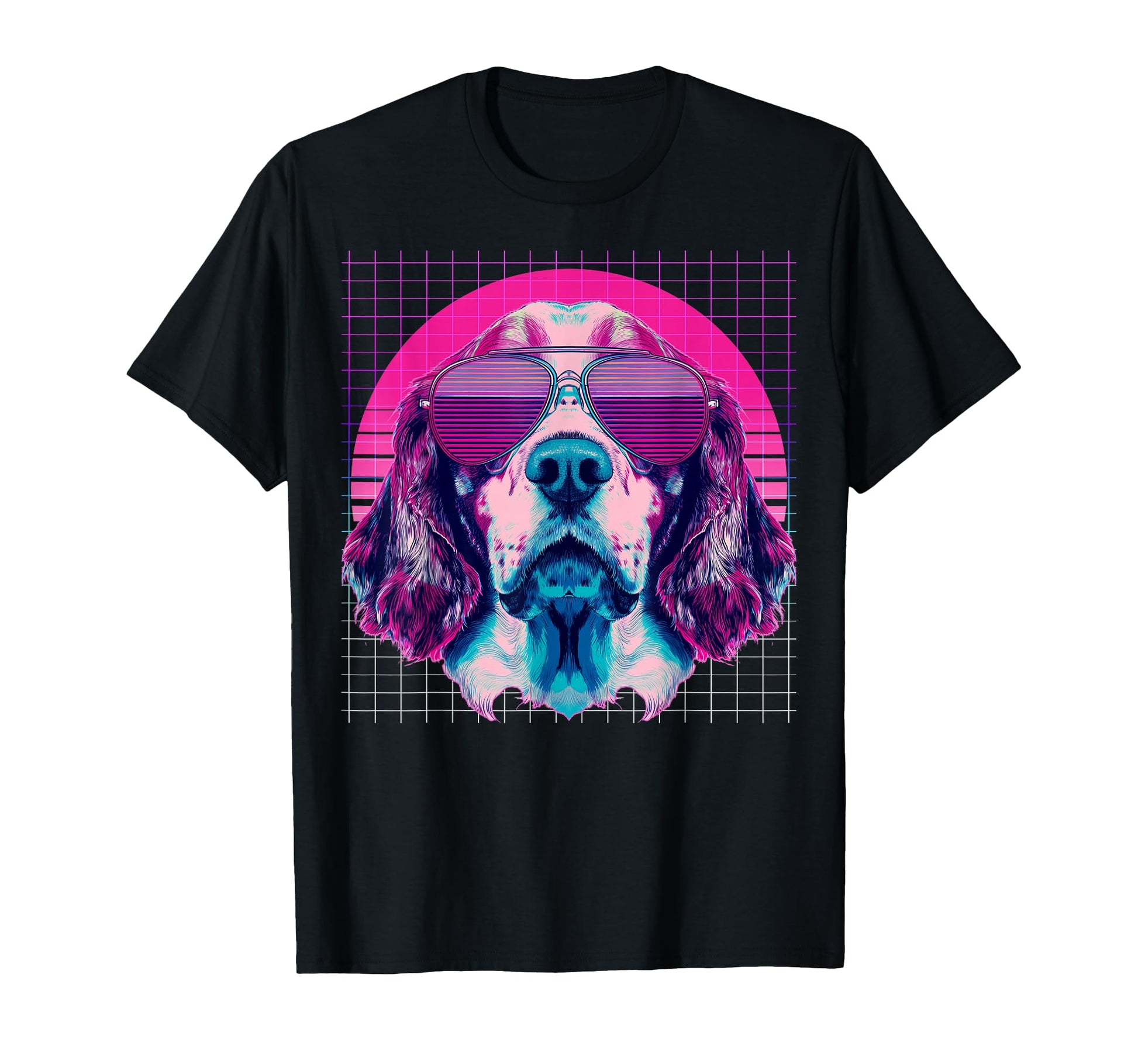 Brittany Spaniel Sunglasses Dog T-Shirt - Graphic Print Men Women - T-Shirt, Sweatshirt, Hoodie
