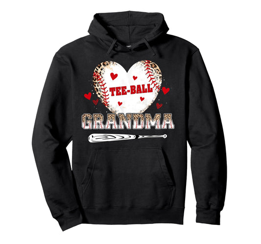 Ball Grandma Nana Gigi Heart Leopard Love Hoodie - Unique Graphic Unisex - T-Shirt, Sweatshirt, Hoodie