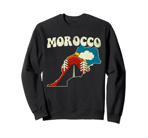 Morocco Moroccan Country Rainbow 70S Sweatshirt - Novelty Apparel Unisex - T-Shirt, Sweatshirt, Hoodie