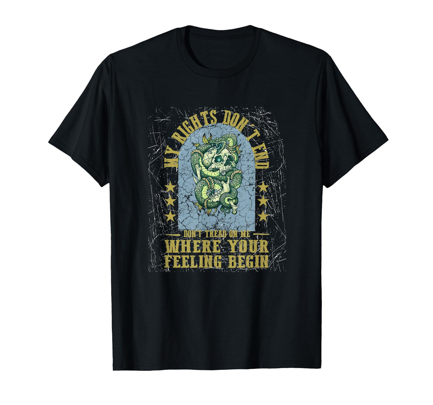 My Rights Dont End Aesthetic Edgy T-Shirt - Unique Graphic for Adults - T-Shirt, Sweatshirt, Hoodie