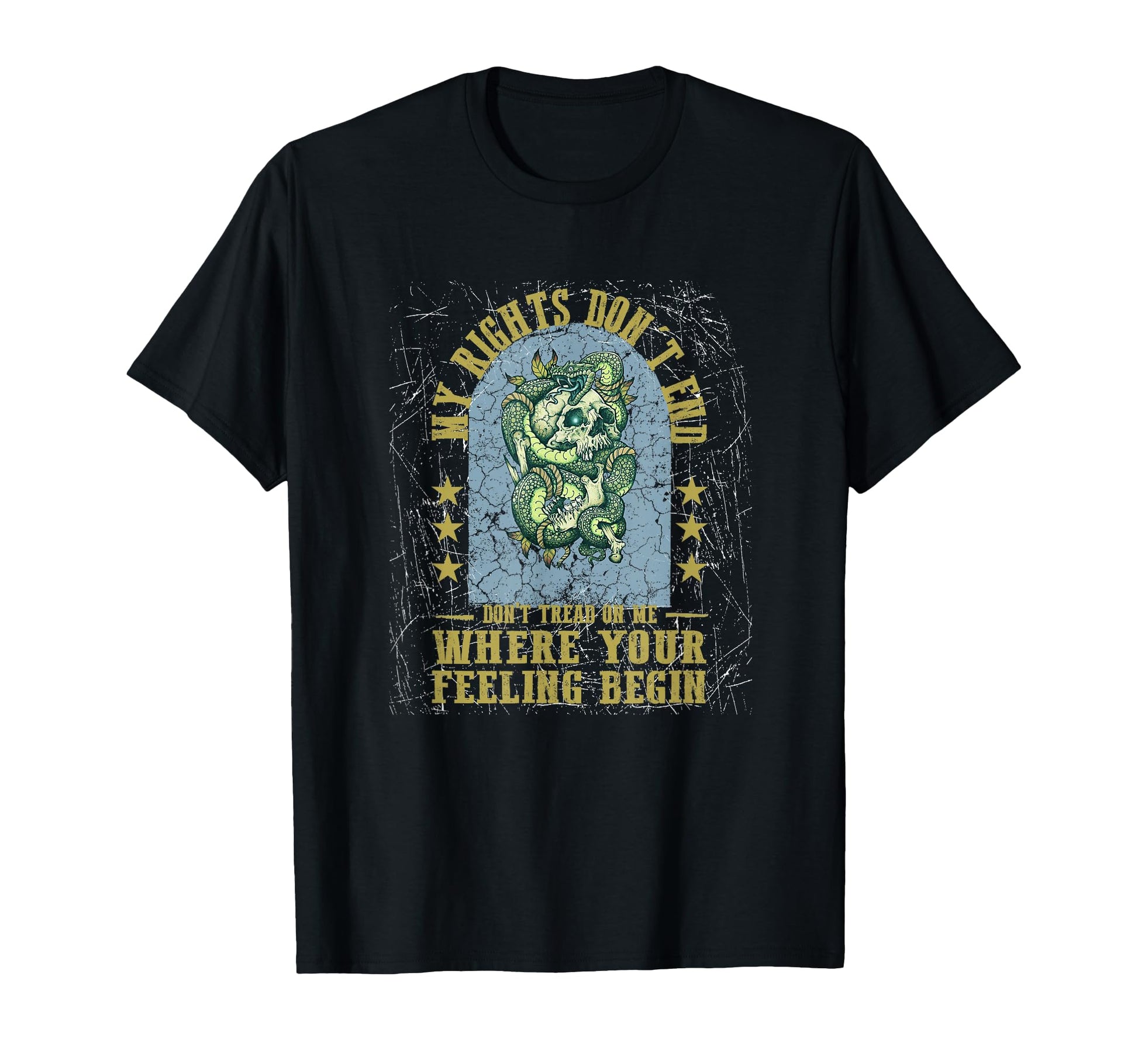 My Rights Dont End Aesthetic Edgy T-Shirt - Unique Graphic for Adults - T-Shirt, Sweatshirt, Hoodie