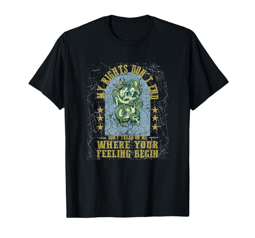 My Rights Dont End Aesthetic Edgy T-Shirt - Unique Graphic for Adults - T-Shirt, Sweatshirt, Hoodie