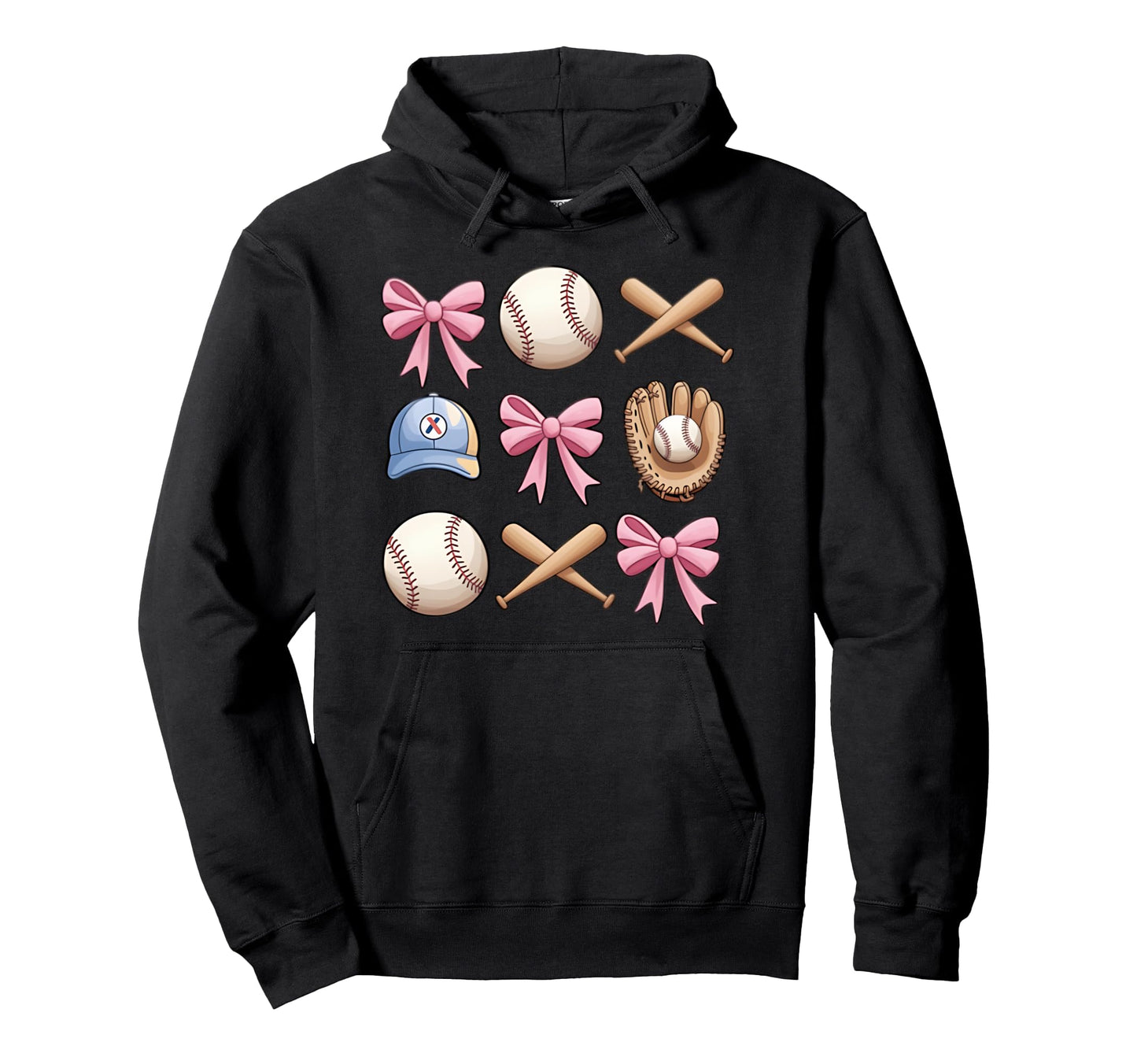 Baseball Coquette Bow Mom Sister Hoodie - Streetwear Style Men Women - T-Shirt, Sweatshirt, Hoodie