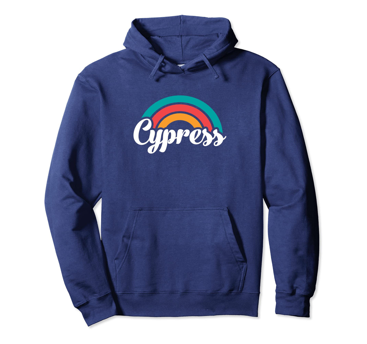 Cypress Ca Script Rainbow Hoodie - Graphic Print for Adults - T-Shirt, Sweatshirt, Hoodie