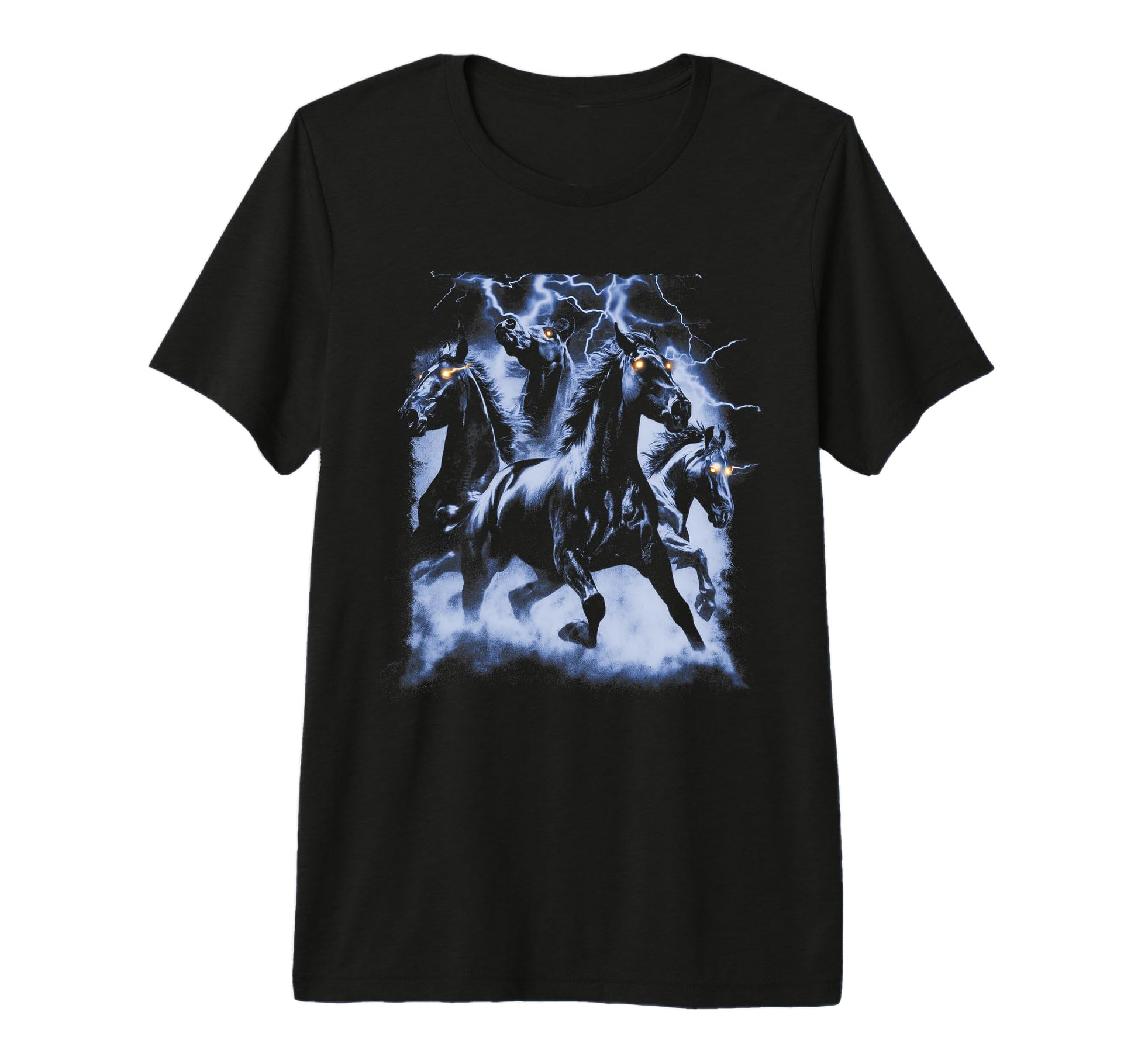 Horse Lightning 80S 90S Western Grunge T-Shirt - Minimalist Print Unisex - T-Shirt, Sweatshirt, Hoodie