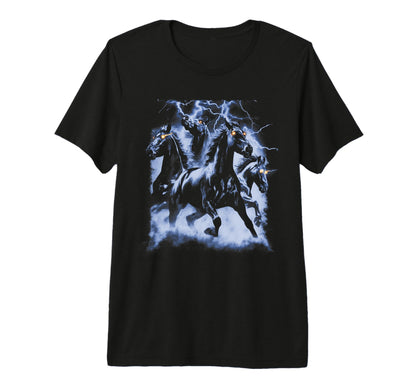 Horse Lightning 80S 90S Western Grunge T-Shirt - Minimalist Print Unisex - T-Shirt, Sweatshirt, Hoodie