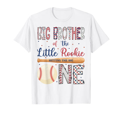 Big Brother One Little Rookie T-Shirt - Custom Art Print Men Women - T-Shirt, Sweatshirt, Hoodie