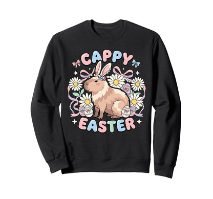 Happy Easter Bunny Ears Rabbit Boho Sweatshirt - Trendy Graphic Men Women - T-Shirt, Sweatshirt, Hoodie