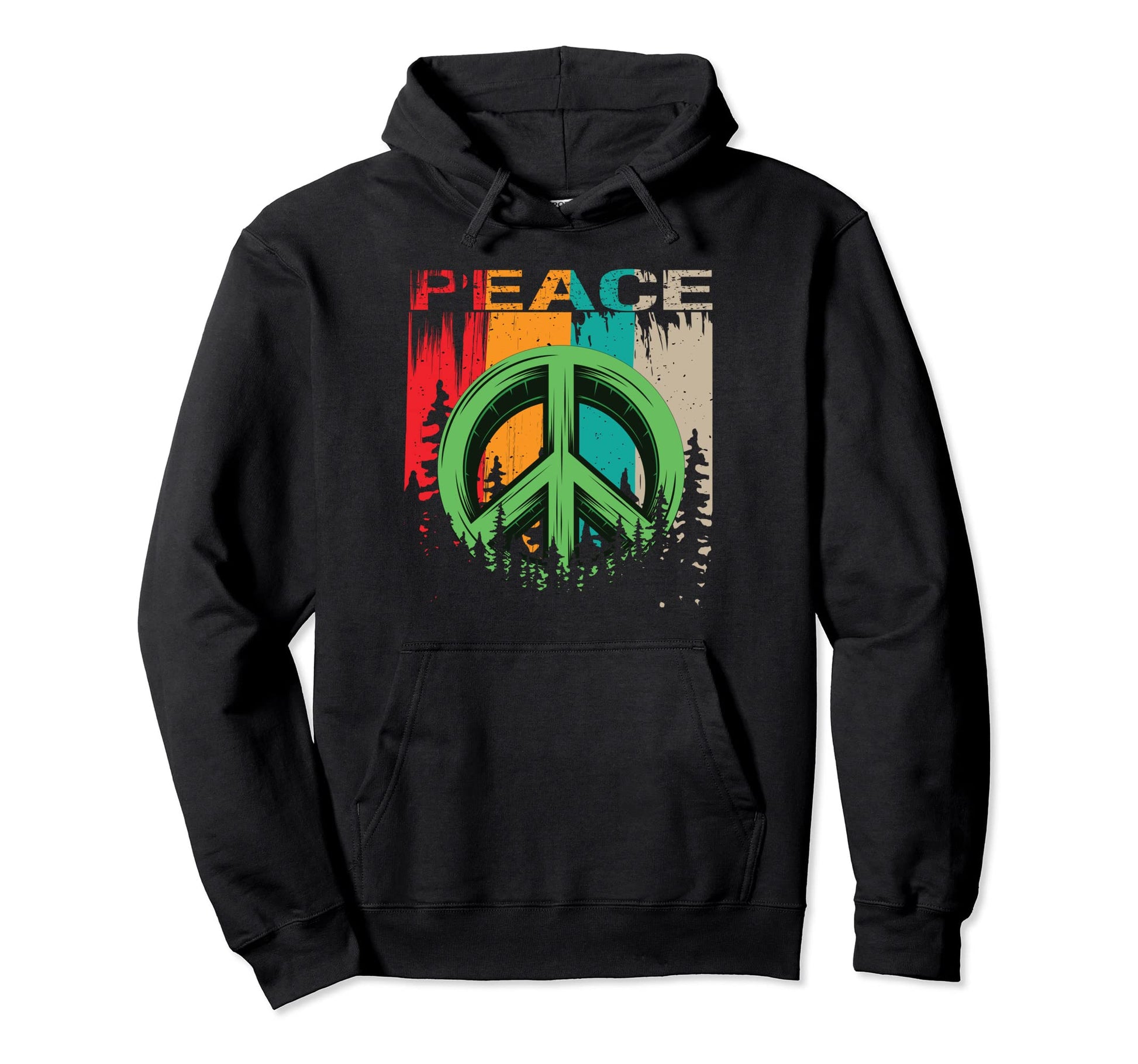 Protest Symbol 60S 70S Love Peace Hoodie - Novelty Apparel Unisex - T-Shirt, Sweatshirt, Hoodie