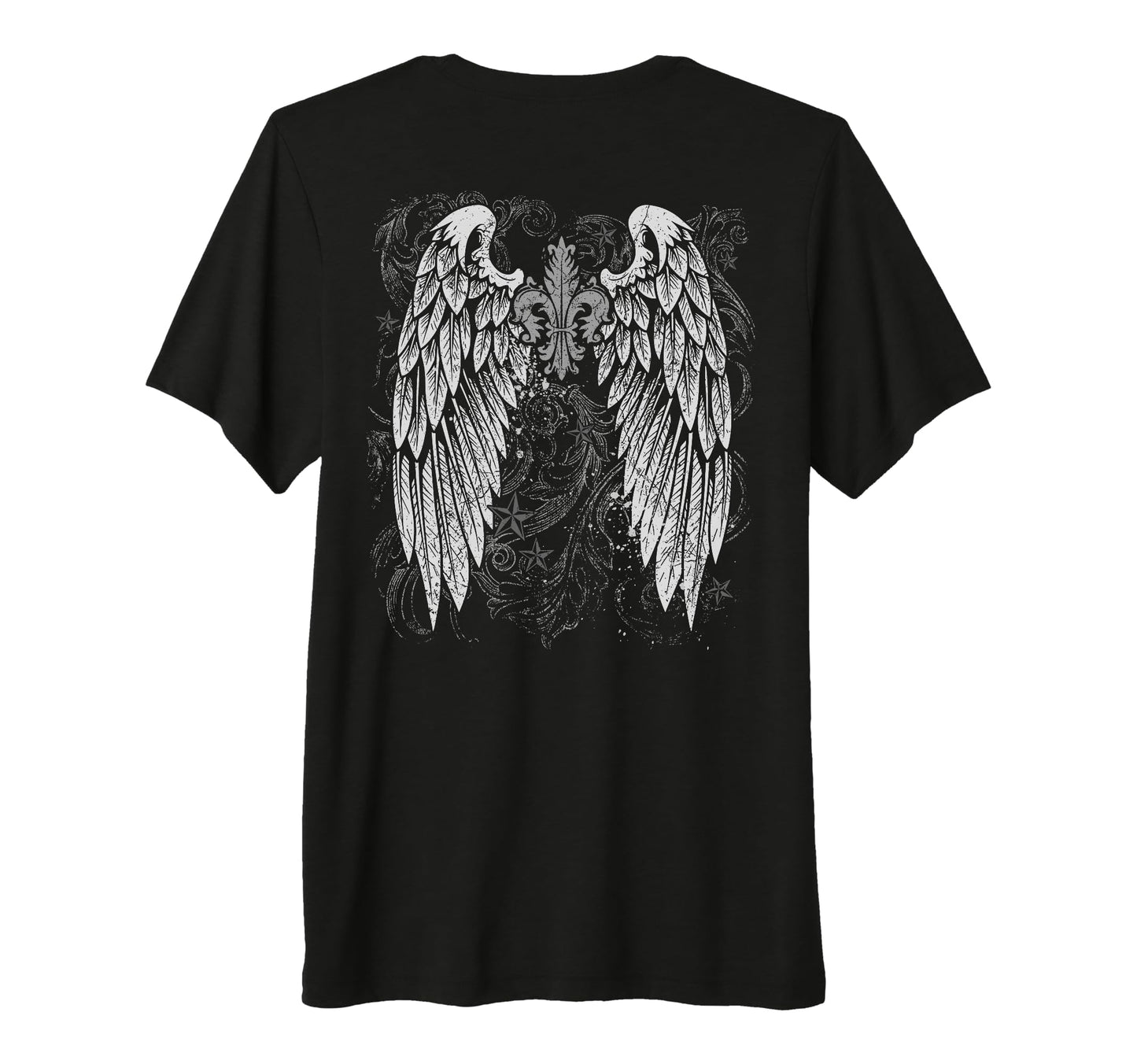 Grunge Wings Angel Back Y2K 2000S Goth T-Shirt - Custom Art Print Unisex - T-Shirt, Sweatshirt, Hoodie