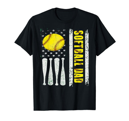 Softball Dad Dad Fathers Day Mens Softball T-Shirt - Trendy Graphic Unisex - T-Shirt, Sweatshirt, Hoodie