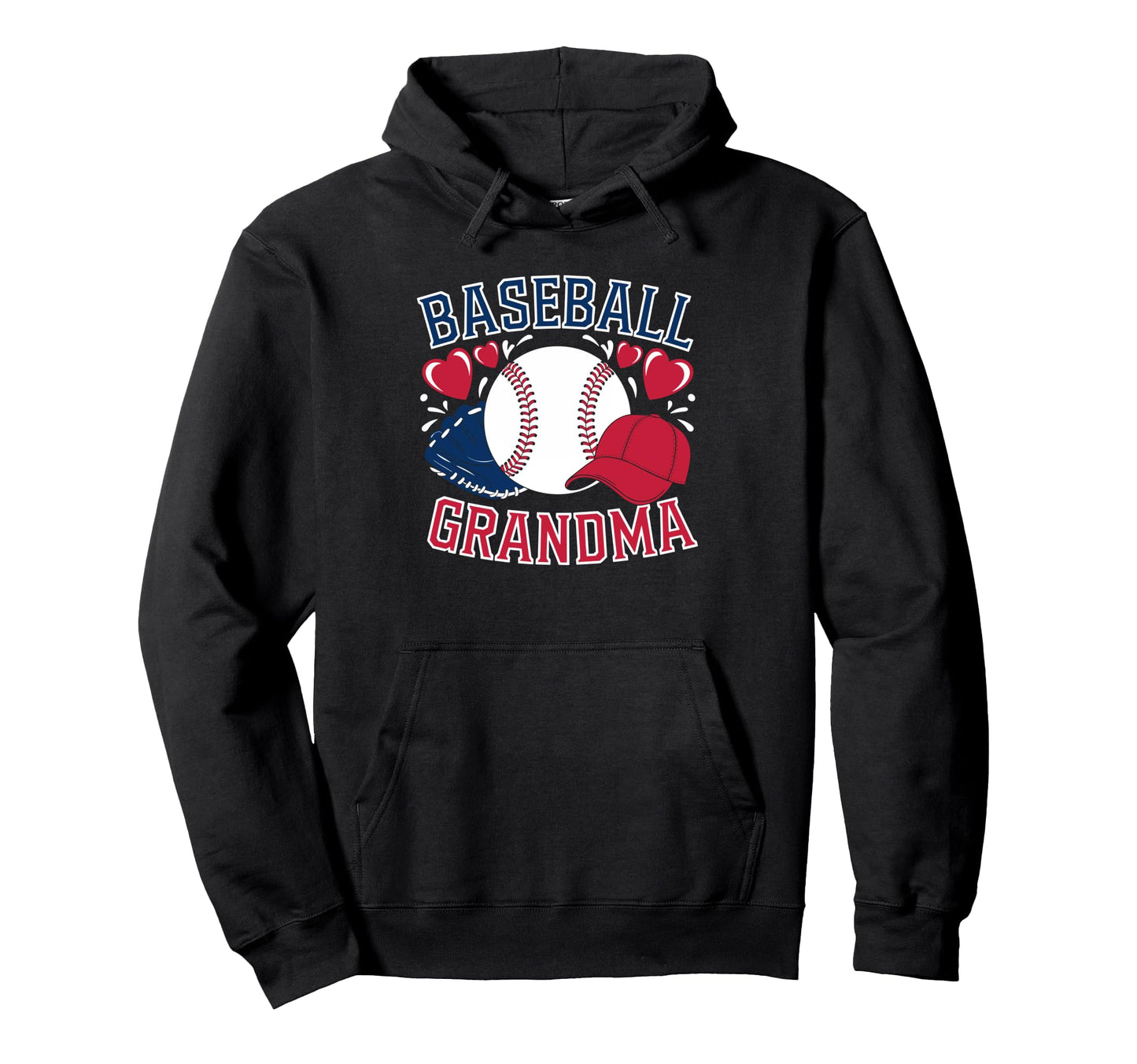 Baseball Grandma Hoodie - Fun Novelty Design Unisex - T-Shirt, Sweatshirt, Hoodie