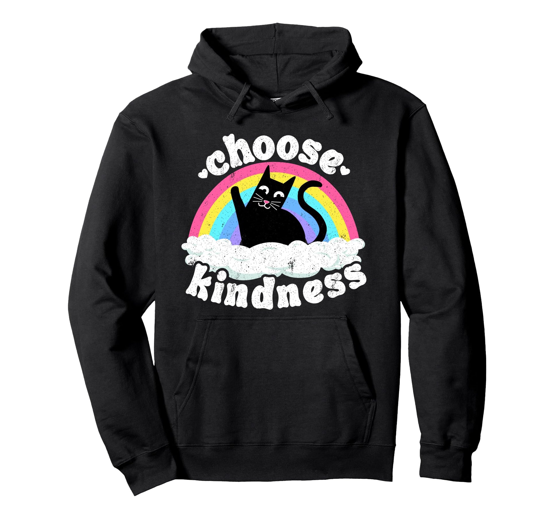 Anti Bullying Rainbow Peace Kind Hoodie - Casual Everyday Wear Unisex - T-Shirt, Sweatshirt, Hoodie