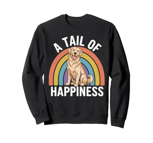 Tail Happiness Golden Retriever Sweatshirt - Fun Novelty Design for Adults - T-Shirt, Sweatshirt, Hoodie