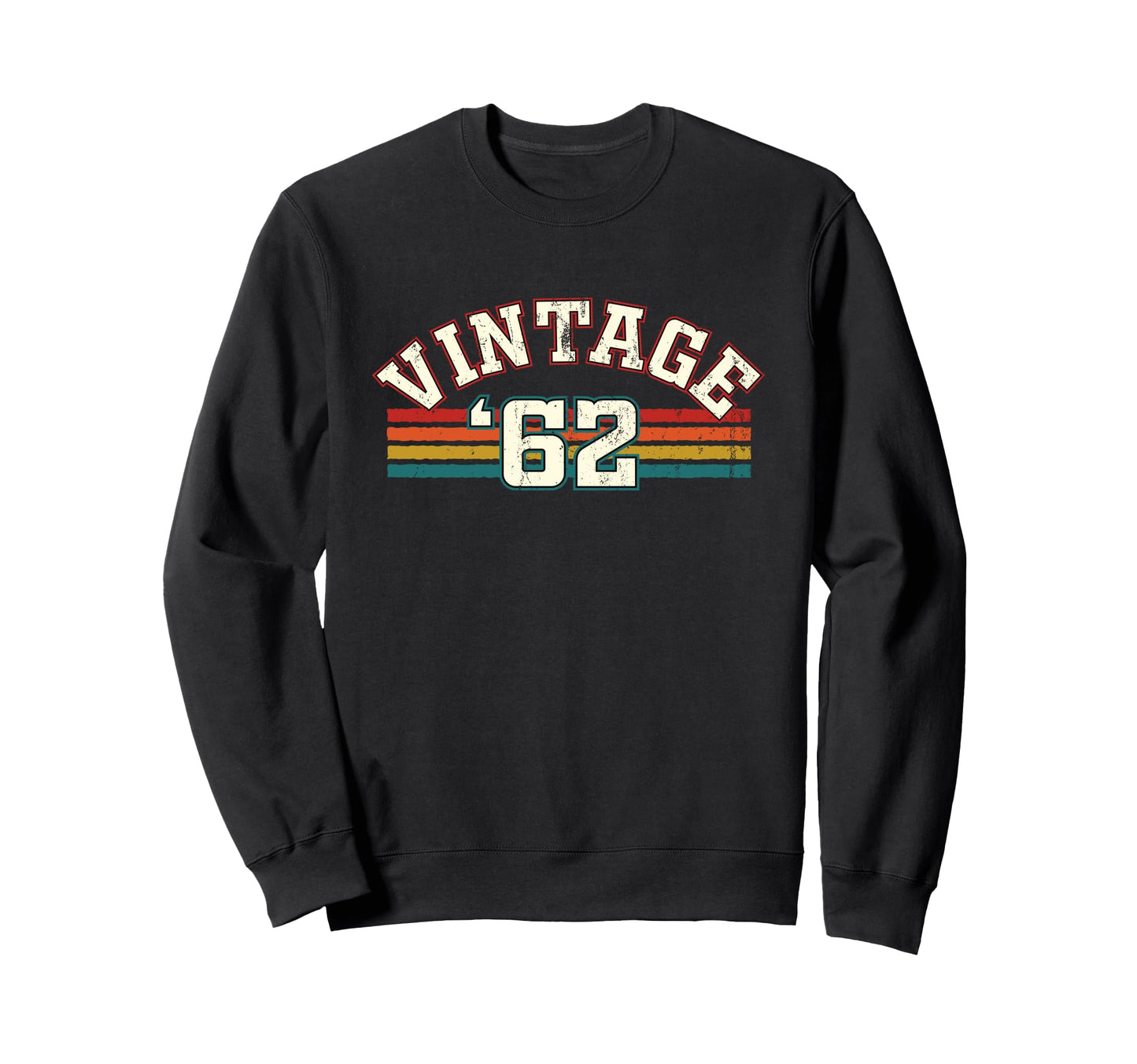 1962 Birth Year Birthday Rainbow Sweatshirt - Graphic Print for Adults - T-Shirt, Sweatshirt, Hoodie