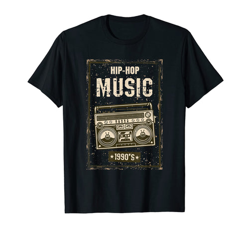 Old School 90S Hip Hop Music Boombox T-Shirt - Graphic Print Men Women - T-Shirt, Sweatshirt, Hoodie
