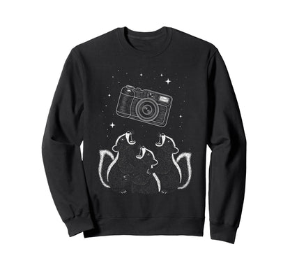 Funny Skunk Photographers Howling Sweatshirt - Trendy Graphic for Adults - T-Shirt, Sweatshirt, Hoodie