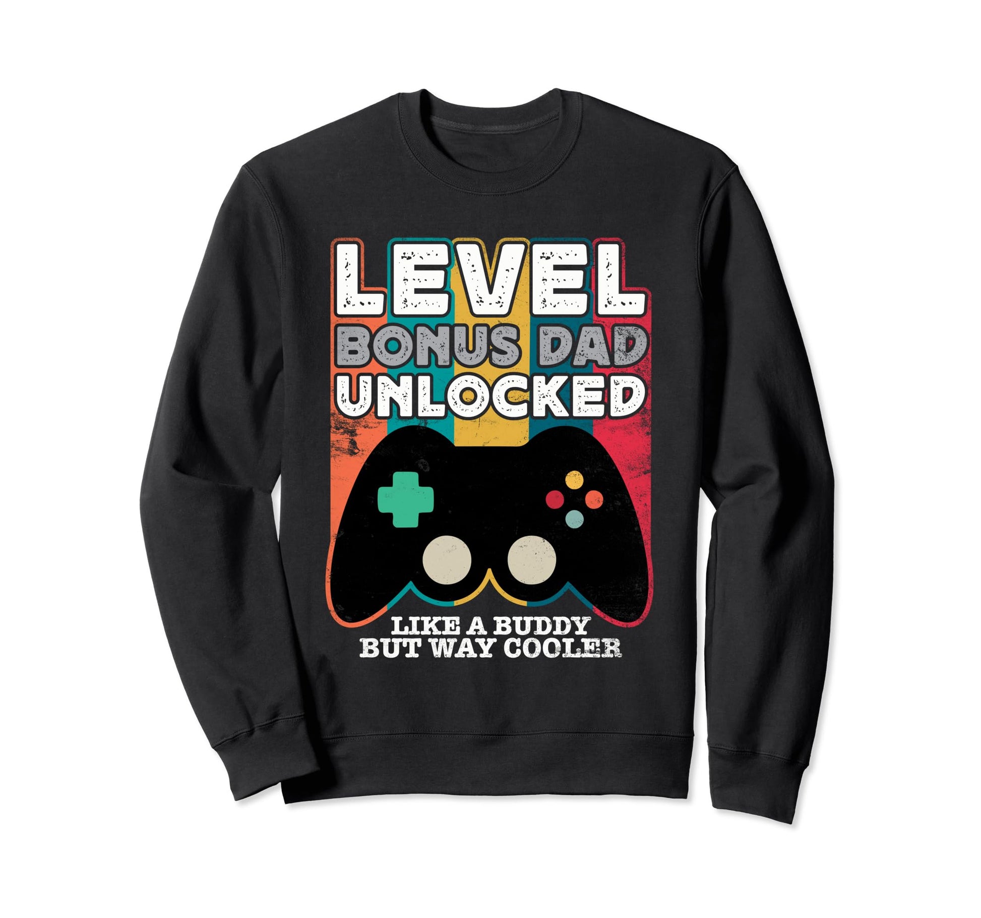 Stepfather Gamer Step Dad Level Sweatshirt - Custom Art Print for Adults - T-Shirt, Sweatshirt, Hoodie