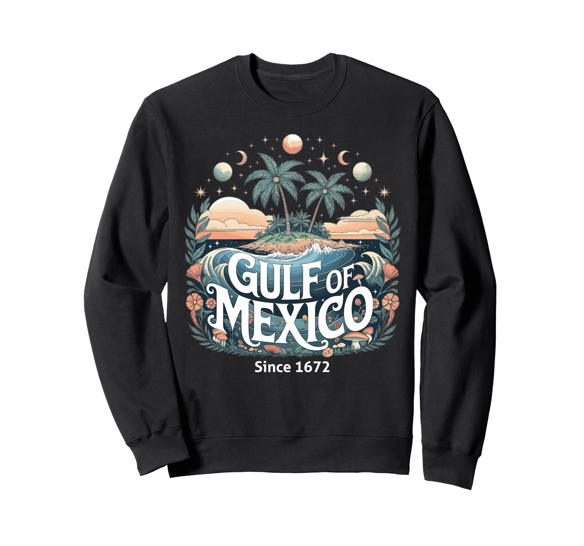Boho Beach Sunset Gulf Mexico Sweatshirt - Graphic Print Men Women - T-Shirt, Sweatshirt, Hoodie
