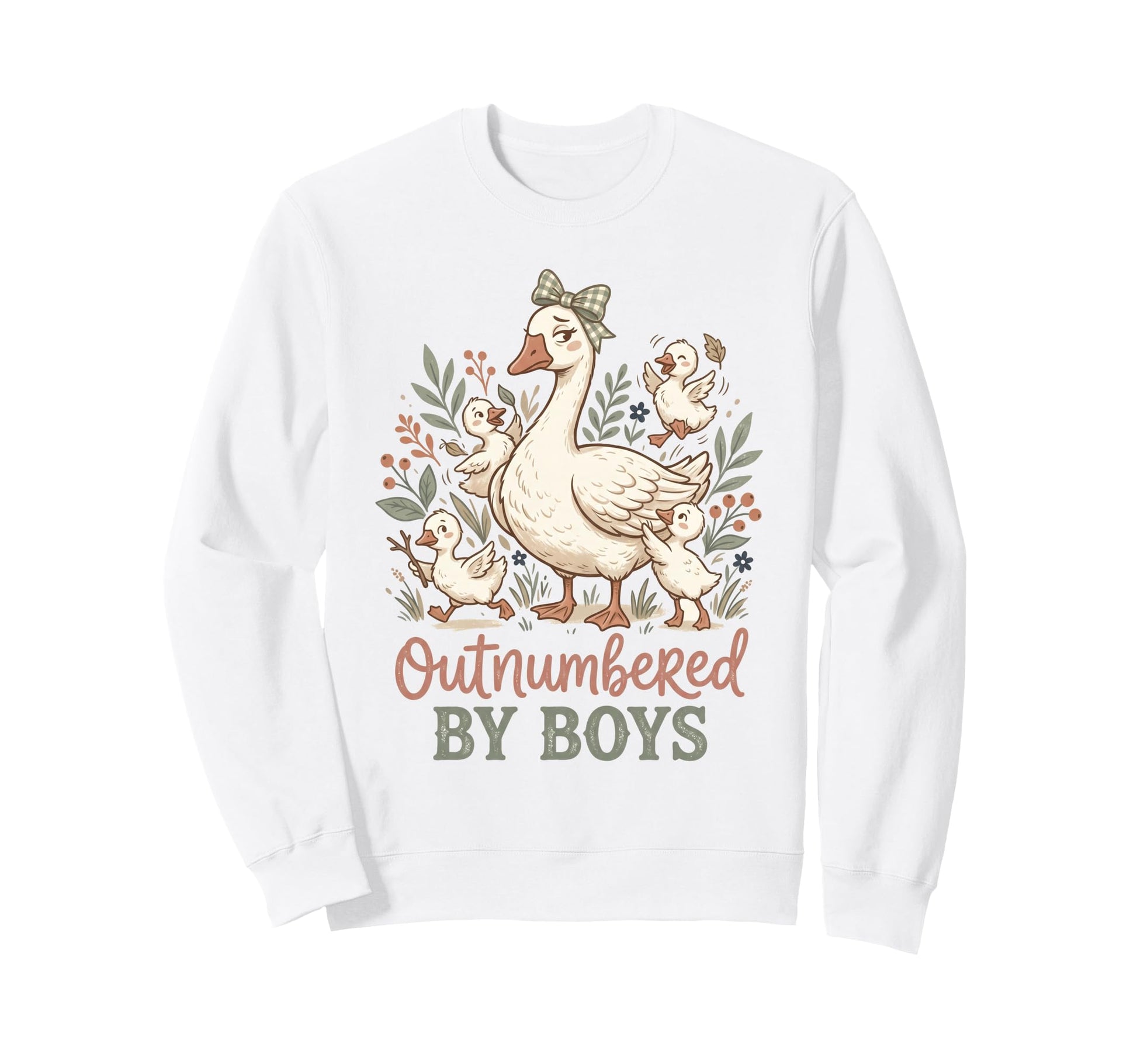 Mothers Day Outnumbered Funny Sweatshirt - Fun Novelty Design Men Women - T-Shirt, Sweatshirt, Hoodie
