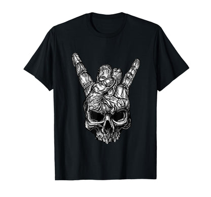 Skull Hand Heavy Rock Music Skull T-Shirt - Unique Graphic for Adults - T-Shirt, Sweatshirt, Hoodie