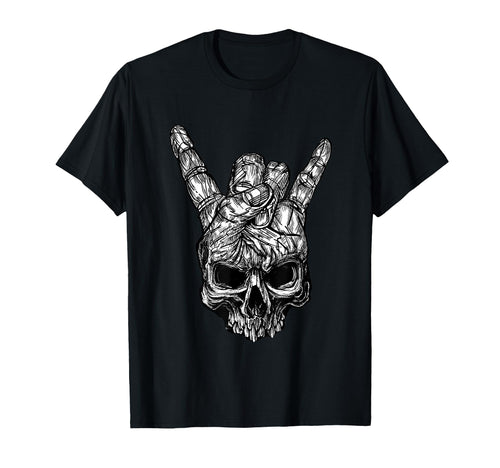 Skull Hand Heavy Rock Music Skull T-Shirt - Unique Graphic for Adults - T-Shirt, Sweatshirt, Hoodie