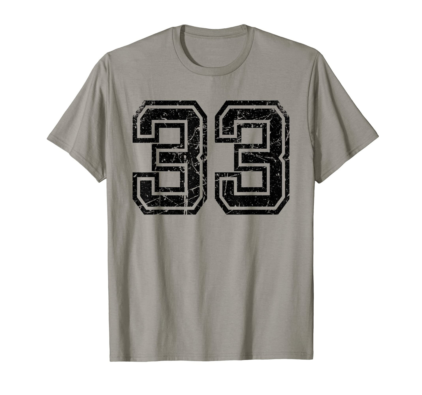 Number 33 Sports Jersey Varsity Lucky T-Shirt - Custom Art Print Men Women - T-Shirt, Sweatshirt, Hoodie